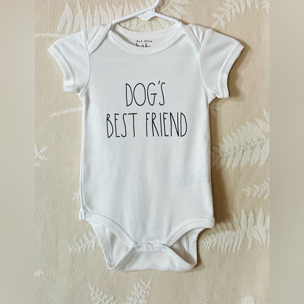 Rae Dunn Baby Size 6-9 Months Gender Neutral "Dog's Best Friend" Onsie